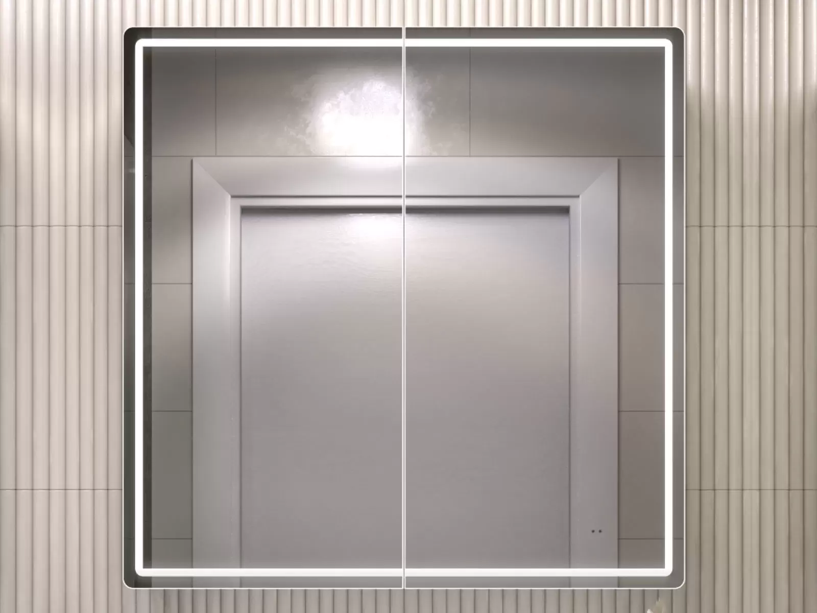 Зеркальный шкаф LED Геометрия