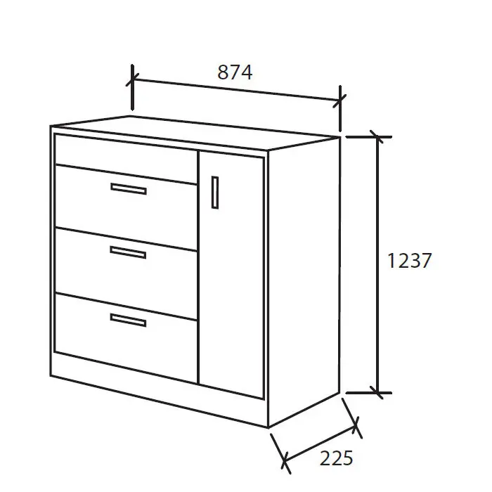 Шкаф под обувь в прихожую ШК-3 Вентал