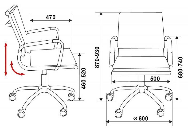 Кресло компьютерное Бюрократ CH-993-Low/M01