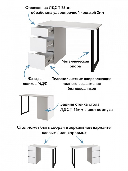Стол письменный Эконом стандарт С-401